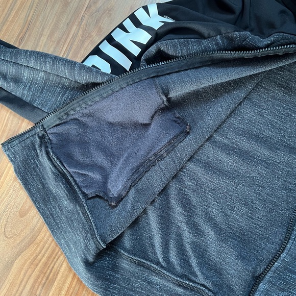 Victoria's Secret PINK Black and Gray Hoodie - Picture 6 of 6